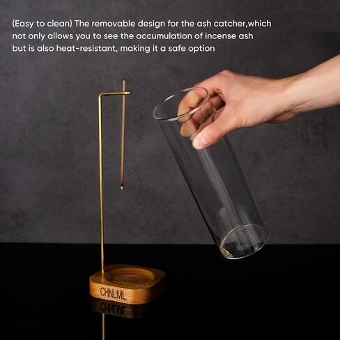 CHNLML 2023 Upgraded Version Incense Holder for Sticks Anti-Ash Flying Removable Glass Ash Catcher Incense Burner for Home Yoga Spa Room Teahouse Decor in Kuwait