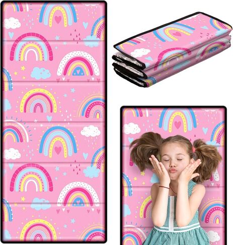 Ceenna Toddler Mat for Preschool Daycare Folding Portable Sleeping Mat 45.3 x 19.7 x 0.6 Inches Portable Toddler Rest Mat for Boys Girls Kindergarten Classroom Travel Home School Supply in Kuwait