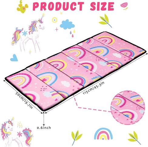 Ceenna Toddler Mat for Preschool Daycare Folding Portable Sleeping Mat 45.3 x 19.7 x 0.6 Inches Portable Toddler Rest Mat for Boys Girls Kindergarten Classroom Travel Home School Supply in Kuwait