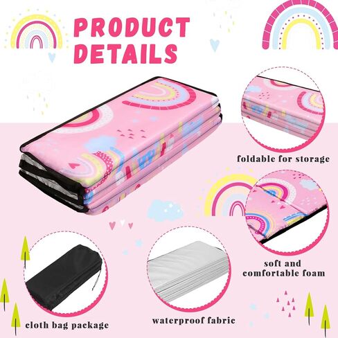 Ceenna Toddler Mat for Preschool Daycare Folding Portable Sleeping Mat 45.3 x 19.7 x 0.6 Inches Portable Toddler Rest Mat for Boys Girls Kindergarten Classroom Travel Home School Supply in Kuwait