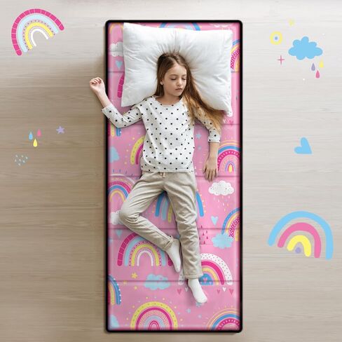 Ceenna Toddler Mat for Preschool Daycare Folding Portable Sleeping Mat 45.3 x 19.7 x 0.6 Inches Portable Toddler Rest Mat for Boys Girls Kindergarten Classroom Travel Home School Supply in Kuwait