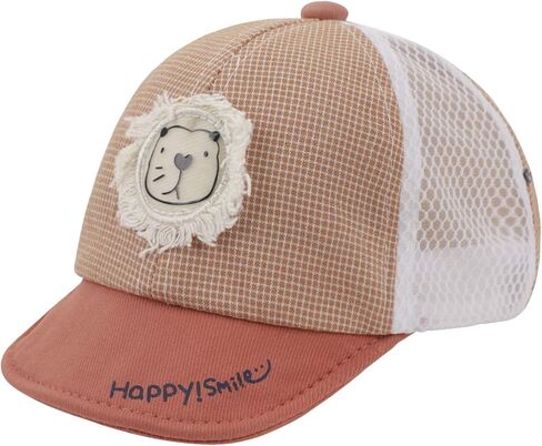 Boys Girls Cartoon Lion Baseball Cap Baby Half Mesh Adjustable Hat Quick Drying Baseball Hat Breathable Sun Protection Cap in Kuwait