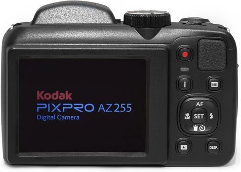 حزمة كاميرا رقمية Kodak PIXPRO AZ255 Astro Zoom 16 ميجابكسل (أسود) مع بطاقة SD كوداك 32 جيجابايت وبطاريات AA (4 عبوات) (3 قطع) in Saudi Arabia