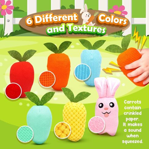 ألعاب الأطفال التعليمية من زاكسيديل مونتيسوري، ألعاب حسية مجعدة للأطفال، لعبة حصاد الجزر، مثالية للأطفال الصغار، ألعاب تعليمية ملونة لمرحلة ما قبل المدرسة، in Kuwait