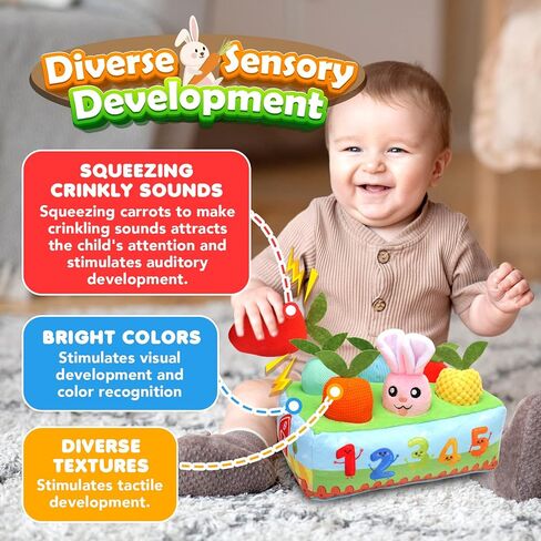 ألعاب الأطفال التعليمية من زاكسيديل مونتيسوري، ألعاب حسية مجعدة للأطفال، لعبة حصاد الجزر، مثالية للأطفال الصغار، ألعاب تعليمية ملونة لمرحلة ما قبل المدرسة، in Kuwait