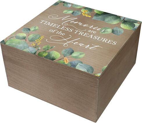 Elanze Designs Memories Timeless Treasures Brown 9.5 inch MDF Keepsake Photo Box in Saudi Arabia