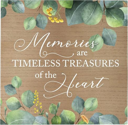 Elanze Designs Memories Timeless Treasures Brown 9.5 inch MDF Keepsake Photo Box in Saudi Arabia