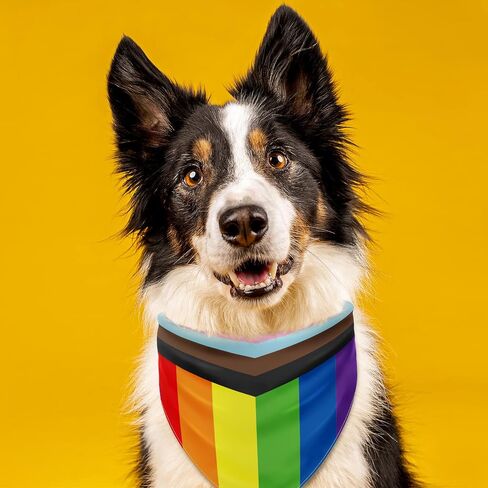 Whaline Rainbow Dog Bandanas Love is Love Pride Triangle Bibs Rainbow Dog Scarf Reversible Double-Sided Pet Neckerchief for Small Medium Large Pet Cat Dog Pride Day Costume Accessories, 4 Pack in Saudi Arabia