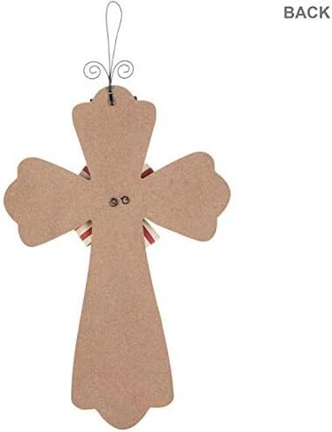 Patriotic Wooden Wall Cross Home Decoration Indoor Outdoor 4th of July in Kuwait