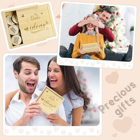 Kathfly Wooden Box for Couples Activities Romantic Gift for Wedding Anniversary Valentine's Day in Saudi Arabia