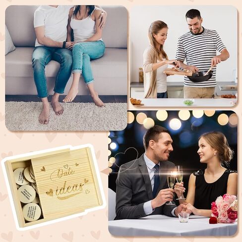 Kathfly Wooden Box for Couples Activities Romantic Gift for Wedding Anniversary Valentine's Day in Saudi Arabia
