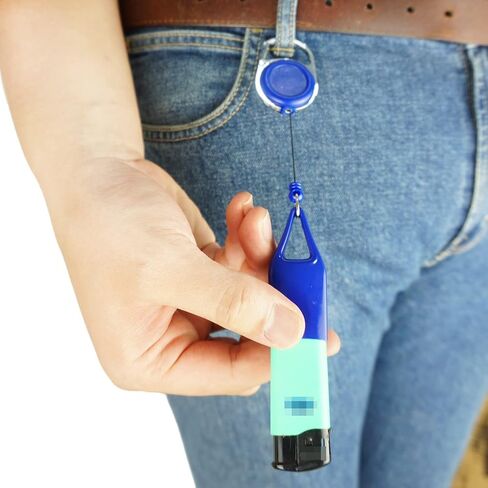 Funmaker Retractable Lighter Belt Retractable Keychain with Clip Assorted Color Classic Lighter Cover (Black) in Saudi Arabia