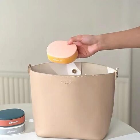 نينسي 3 عبوات منظم حبوب منع الحمل الصغيرة، 6 مقصورات حقيبة حبوب منع الحمل المحمولة للسفر، صندوق حبوب منع الحمل اليومي لعقد الدواء، فيتامين وزيت كبد سمك القد، حاوية حبوب منع الحمل لطيف لمحفظة الجيب منظم الأدوية in Kuwait