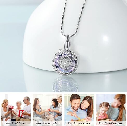 Imrsanl Urn Necklaces for Ashes for Women Men Tree of Life Cremation Jewelry for Ashes Memory Jewelry for Human Pet in Saudi Arabia