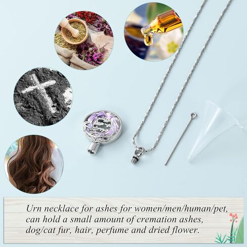 Imrsanl Urn Necklaces for Ashes for Women Men Tree of Life Cremation Jewelry for Ashes Memory Jewelry for Human Pet in Saudi Arabia
