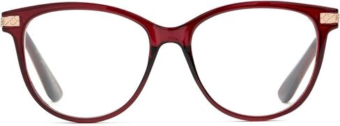 Sofia Vergara x Foster Grant Women's Liliana Cat-Eye Reading Glasses, Wine, 51 mm + 1.25 in Saudi Arabia