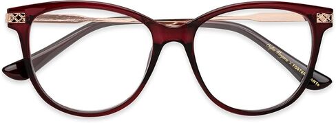 Sofia Vergara x Foster Grant Women's Liliana Cat-Eye Reading Glasses, Wine, 51 mm + 1.25 in Saudi Arabia