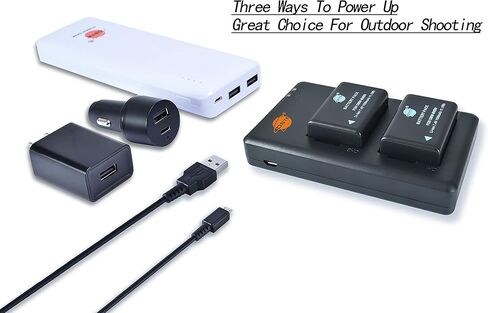 بديل DSTE لشاحن البطاريات المزدوج السريع مع كابل USB صغير متوافق مع بطارية باناسونيك DMW-BMB9 BMB9E in Kuwait