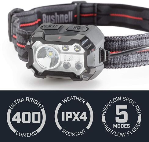 Bushnell PRO Rechargeable 400L Multi-Color Headlamp in Saudi Arabia