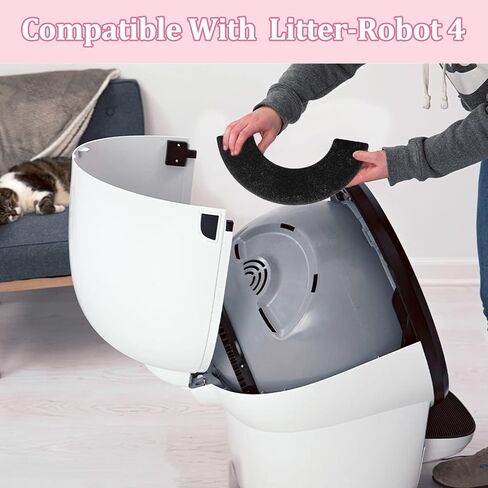 6 Pcs Replacement Carbon Filters Compatible with Litter-Robot 4 - Self Cleaning Cat Litter Box Filter Replacement to Eliminate Odor and Control Cat Body Moisture in Saudi Arabia