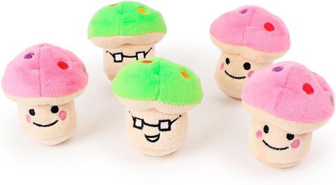 UEETEK 1 قطعة ألعاب قطيفة للحيوانات الأليفة، ألعاب مضغ للكلاب، جرو القطط، صوت عض لطيف، ألعاب صرير، تصميم فطر كرتوني (لون عشوائي) in Kuwait