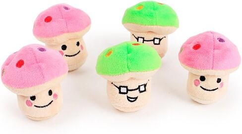 UEETEK 1 قطعة ألعاب قطيفة للحيوانات الأليفة، ألعاب مضغ للكلاب، جرو القطط، صوت عض لطيف، ألعاب صرير، تصميم فطر كرتوني (لون عشوائي) in Kuwait