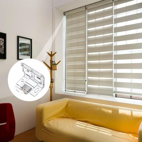 MOROBOR Window Blind Brackets, 6PCS Mounting Bracket with Metal Clip Blind Brackets for Window Blinds Cordless Shade Bracket Vertical Blind Headrail in Kuwait