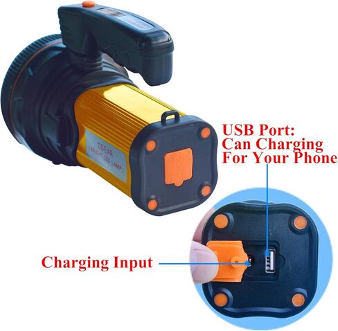 ODEAR السوبر مشرق الشعلة الكشاف يده المحمولة LED الأضواء USB قابلة للشحن متعددة الوظائف مصباح يدوي في الهواء الطلق طلقات طويلة مصباح in Kuwait