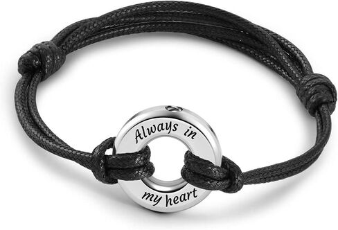 Yinplsmemory Circle of Life Urn Bracelet for Ashes for Women Men Ashes Keepsake Loved One Memorial Cremation Jewelry for Human/Pet Ashes in Saudi Arabia