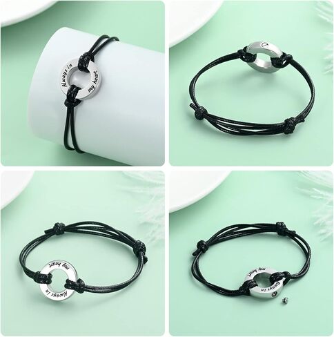Yinplsmemory Circle of Life Urn Bracelet for Ashes for Women Men Ashes Keepsake Loved One Memorial Cremation Jewelry for Human/Pet Ashes in Saudi Arabia