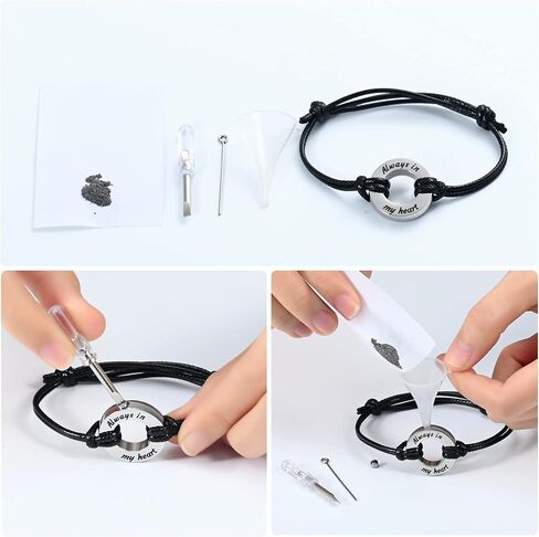 Yinplsmemory Circle of Life Urn Bracelet for Ashes for Women Men Ashes Keepsake Loved One Memorial Cremation Jewelry for Human/Pet Ashes in Saudi Arabia