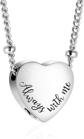 XIUDA قلادة جرة القلب للرماد مجوهرات حرق الجثث للأحباء دائمًا معي قلادة حرق الجثث للرجال والنساء مجوهرات قلادة الرماد in Kuwait