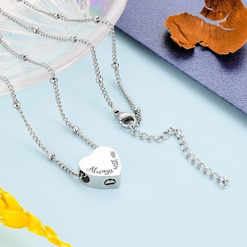 XIUDA قلادة جرة القلب للرماد مجوهرات حرق الجثث للأحباء دائمًا معي قلادة حرق الجثث للرجال والنساء مجوهرات قلادة الرماد in Kuwait