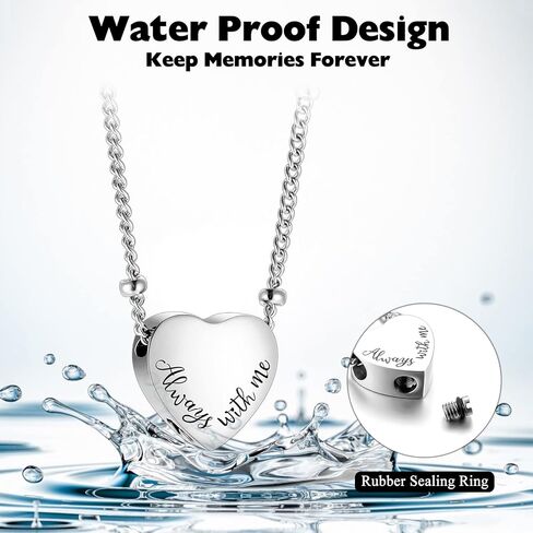 XIUDA قلادة جرة القلب للرماد مجوهرات حرق الجثث للأحباء دائمًا معي قلادة حرق الجثث للرجال والنساء مجوهرات قلادة الرماد in Kuwait