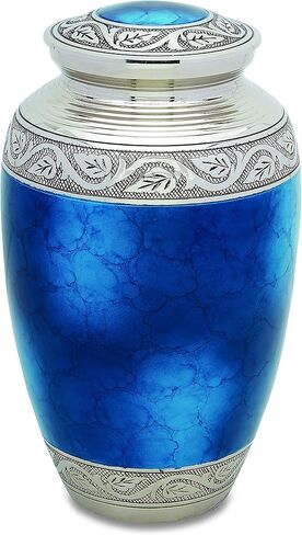 Urnsdirect2U Mediterranean Mystic Blue Adult Cremation Urn in Kuwait