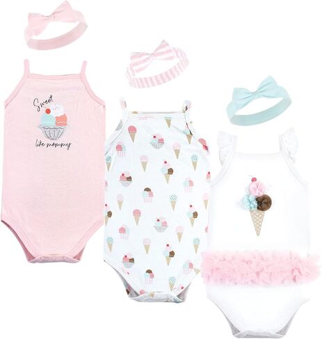 Little Treasure baby-girls Sleeveless Bodysuit and Headband Set in Saudi Arabia