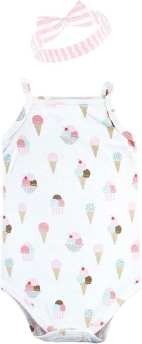 Little Treasure baby-girls Sleeveless Bodysuit and Headband Set in Saudi Arabia