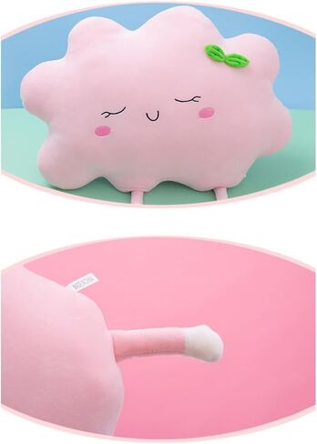 XIAOHONG Cloud Cushion Pillow, Cloud Throw Pillows for Bedroom Car Decorative, 3D Plush Cloud Shaped Decorative Pillow,Decorative Nursery Pillow,Playroom Décor, Cute Kids Throw Pillows (Pink) in Kuwait