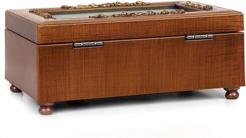 Cottage Garden Sister Rich Walnut Finish Petite Rose Petite Music Box Plays Amazing Grace in Saudi Arabia