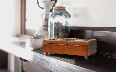 Cottage Garden Sister Rich Walnut Finish Petite Rose Petite Music Box Plays Amazing Grace in Saudi Arabia
