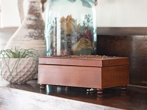 Cottage Garden Sister Rich Walnut Finish Petite Rose Petite Music Box Plays Amazing Grace in Saudi Arabia
