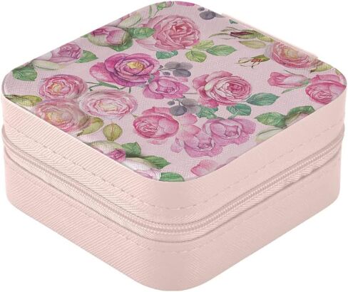 صندوق مجوهرات السفر من الجلد الأنيق من WIRESTER، منظم مجوهرات صغير محمول لتخزين الأقراط الحلقية والقلادة للنساء والفتيات - سلحفاة بحر المحيط in Kuwait