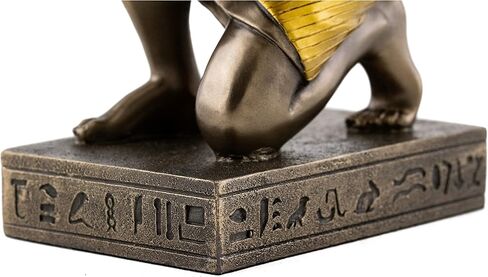 توب كولكشن تمثال تحوت - تمثال حامل شموع إله المعرفة والحكمة المصري من البرونز المصبوب الممتاز - تمثال كاتب مصري تيهوتي قابل للتجميع مقاس 6.25 انش in Saudi Arabia