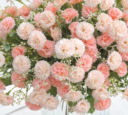 TBUY ROSE 2 حزمة صغيرة من زهور القرنفل الاصطناعية السائبة زهرة وهمية مع سيقان زهور القرنفل الحريرية لتزيين حفلات الزفاف والفنادق في الهواء الطلق (أرجواني) in Kuwait