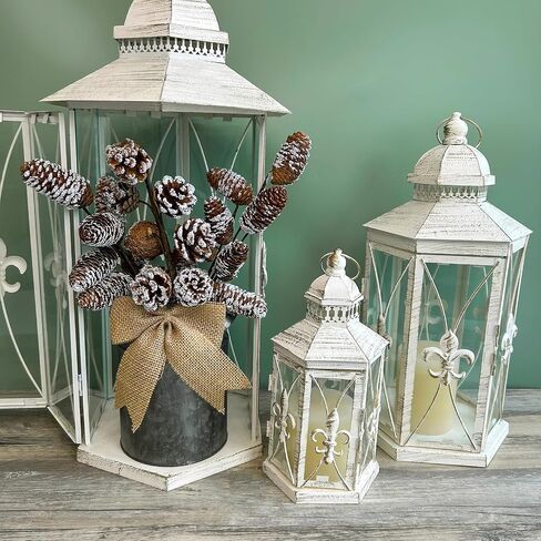 Winlyn 8 Pcs Snowy Natural Pinecone Picks Sprays Christmas Picks Spruce Pine Cones Branches Ornaments 14" Tall for Christmas Tree Rustic Floral Arrangements Wreath Holiday Centerpiece Winter Décor in Saudi Arabia