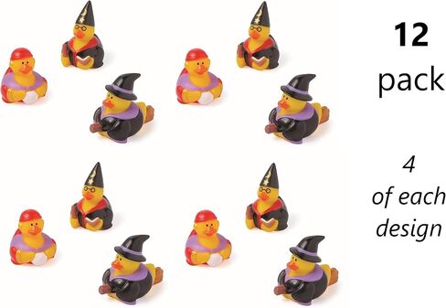 Halloween Witchcraft Rubber Duckies - 2.5" (12 Pcs) Vinyl Duckies in Unique and Creepy Designs – Perfect for Decorations, Party Favors, and Trick-or-Treat Fun! in Saudi Arabia