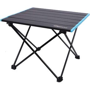 طاولة تخييم محمولة قابلة للطي من AOUTACC، طاولة تخييم خفيفة الوزن وقابلة للطي وقابلة للطي من الألومنيوم مع حقيبة حمل للنزهة والطهي والتخييم ومهرجان الشاطئ (أسود) in Kuwait