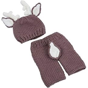 Newborn Boy Girl Baby Photography Props Outfits Christmas Lovely Deer Hat Shorts Photography Props in Kuwait