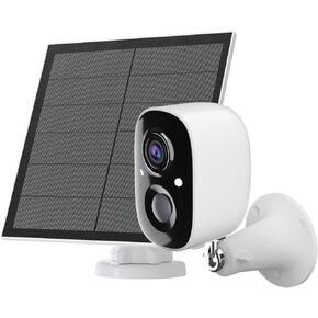كاميرا IP لاسلكية للأمان في الهواء الطلق مع أضواء كاشفة وصفارة إنذار ولوحة شمسية، كاميرا واي فاي تعمل بالبطارية 5200 مللي أمبير في الساعة لأمن المنزل، رؤية ليلية ملونة، اكتشاف الذكاء الاصطناعي، محادثة ثنائية الاتجاه، SD/سحابة، Alexa (موديل CG6) in Kuwait