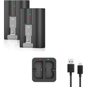 بطارية dosili 2 بطارية قابلة للشحن 3.65 فولت بطارية ليثيوم أيون متوافقة مع الحلقة، لجرس باب الفيديو 2/3 وبطارية كاميرا Spotlight 6400 مللي أمبير (توافق أقوى 2023) in Kuwait